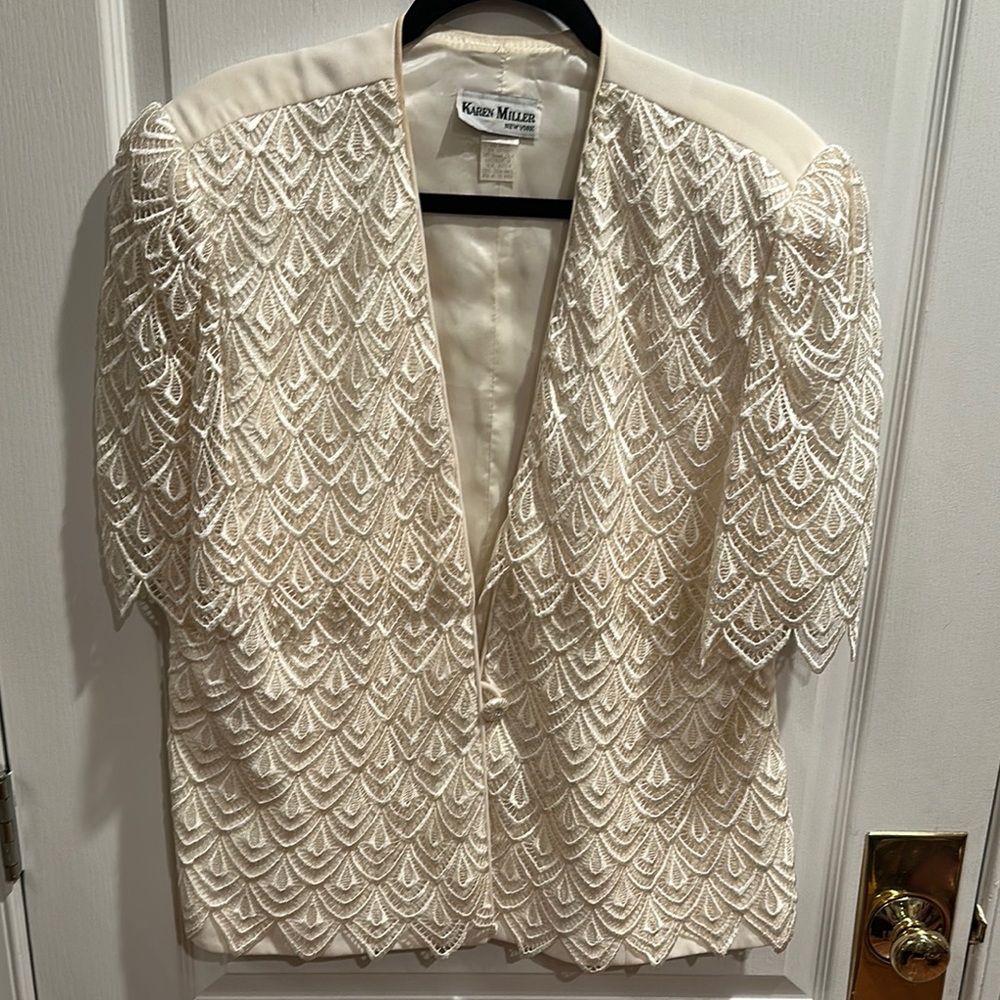 Karen Miller Cream Lace Jacket